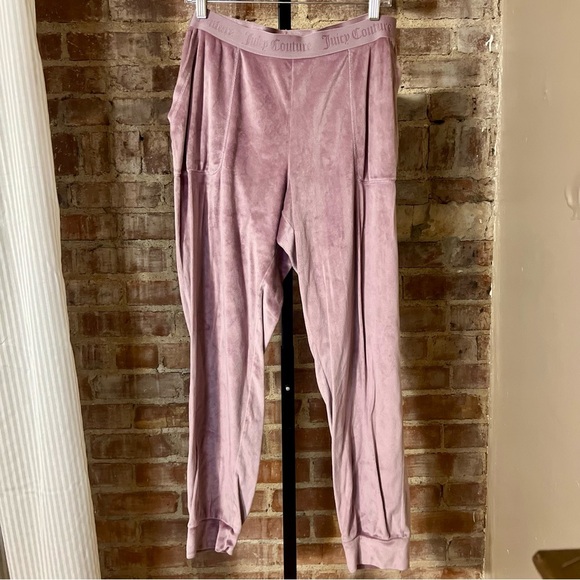 Juicy Couture Purple Velour Sweatpants/Sleep Pants/Joggers -Size XL -NW08 - Picture 4 of 8